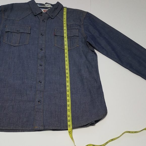 Levi's Denim Long Sleeve Shirt Men Size M - Picture 9 of 14